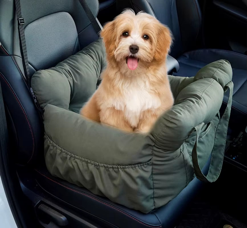 Travel Booster Car Seat – Cozy, Secure, and Stylish for Every Pet Adventure!