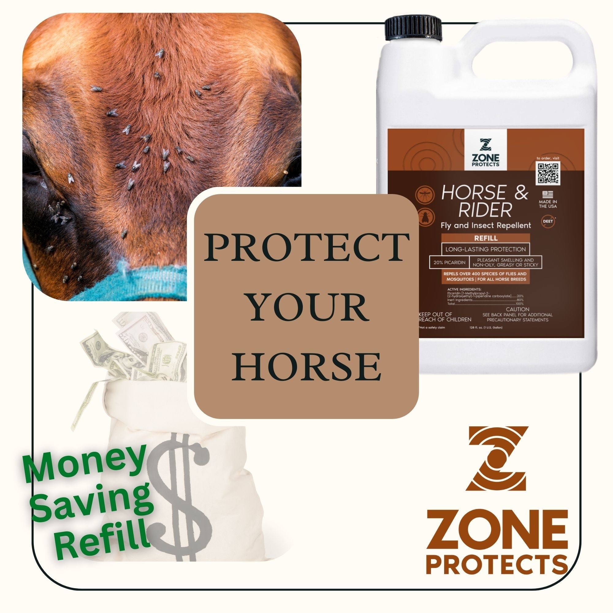 Horse & Rider Fly & Insect Repellent, Gallon Refill